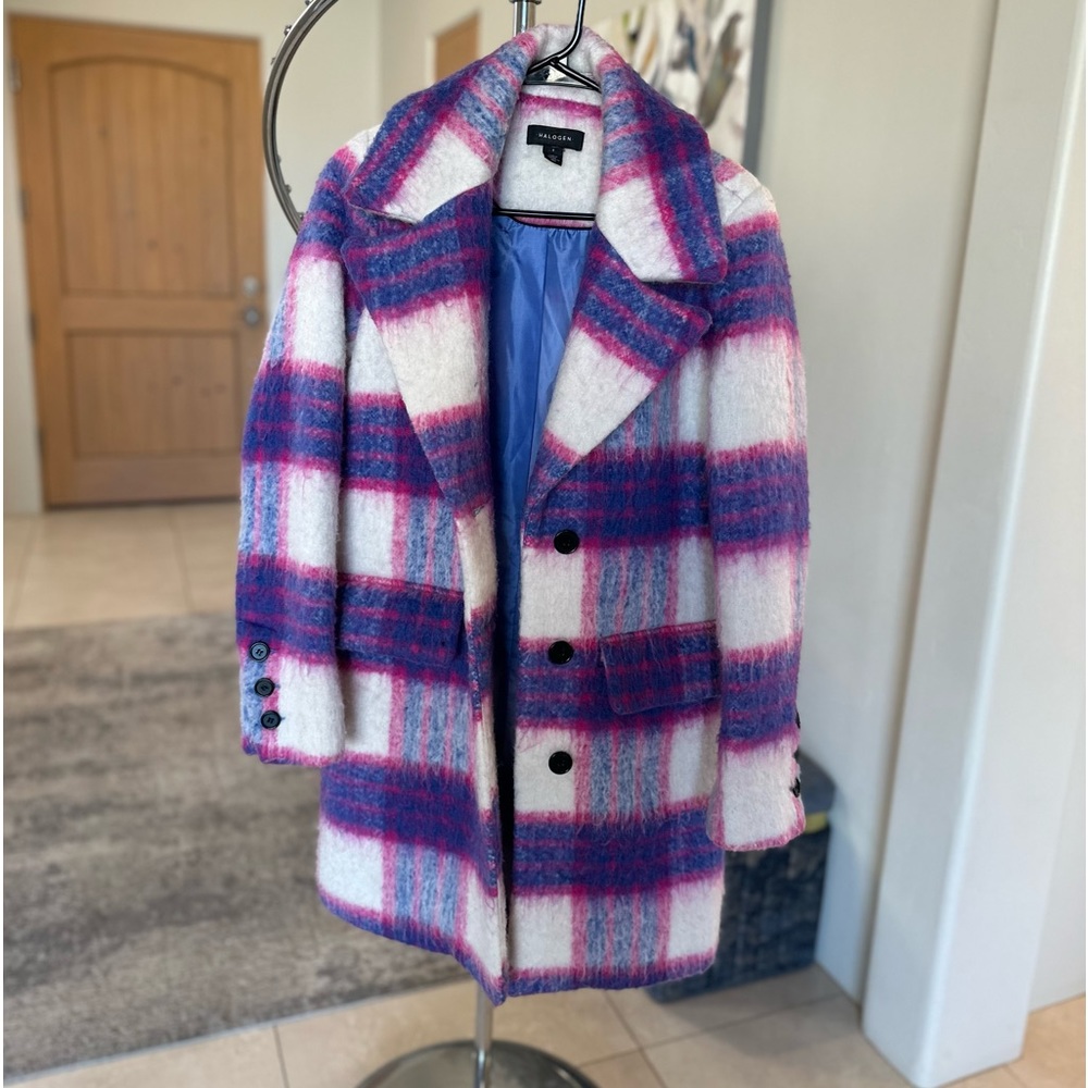 HALOGEN Plaid Coat